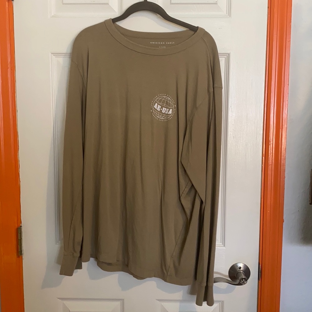 Brown long sleeve tee XL